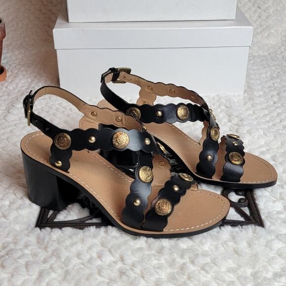 NIB Sandro Susie Gladiator Sandals in Black, Sz 38 / US 7 - Picture 4 of 12